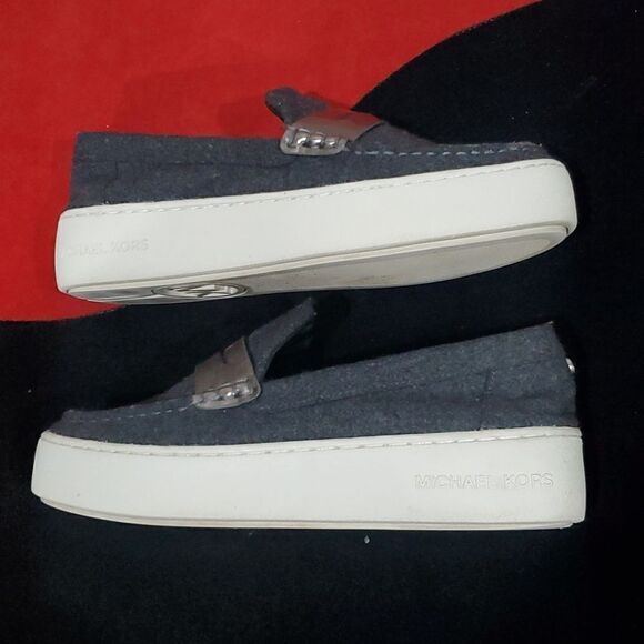 Michael Kors Poppy Slip on Wool Platform Loafers - Picture 6 of 15